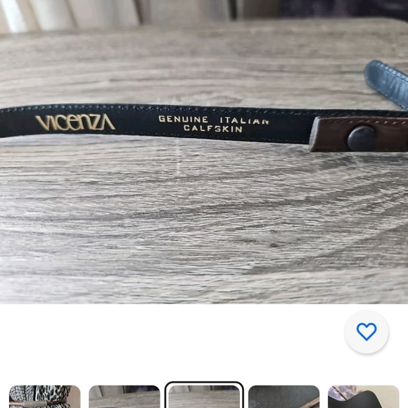 VICENZA Women's Size 28 Brown Belt w/ Silver Tone Buckle - Picture 4 of 6